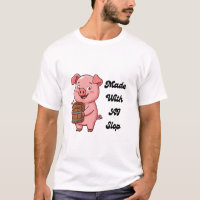 Made With AI Slop Funny Pig Tech Meme T-Shirt