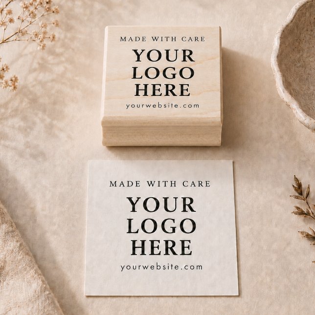 Made with Care Logo Business Rubber Stamp (Creator Uploaded)