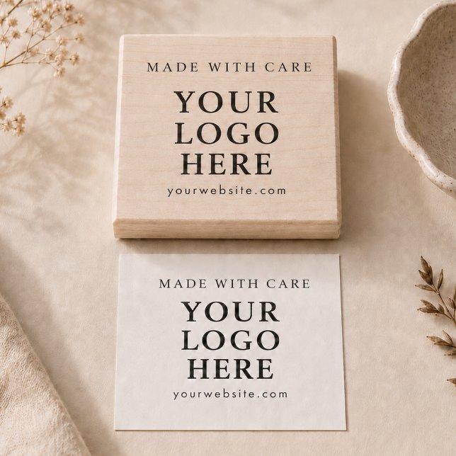 Made with Care Website Business Logo Rubber Stamp (Creator Uploaded)