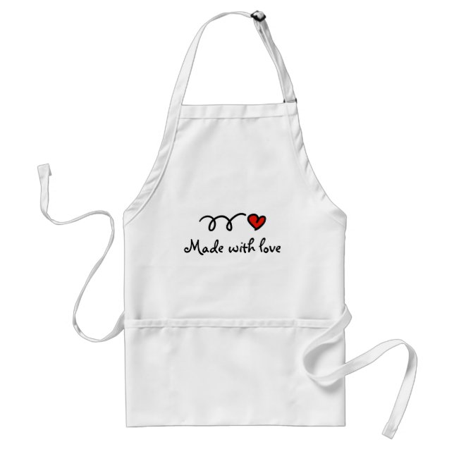 Made with love baking and cooking apron for women (Front)
