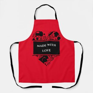 Made With Love Baking Cooking Cook Chef Kitchen Apron
