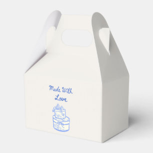 Made With Love   Blue And White Wedding Favour Box