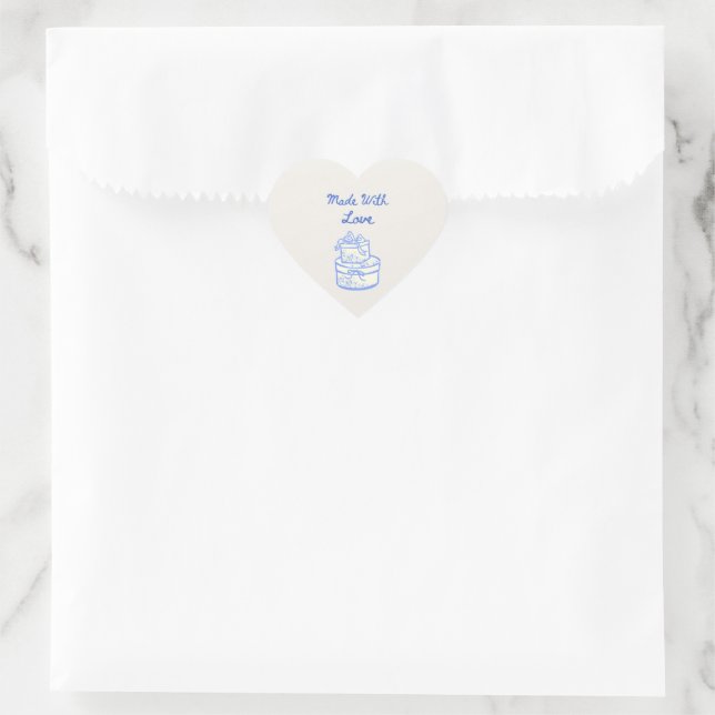 Made With Love | Blue And White Wedding Seal  (Bag)