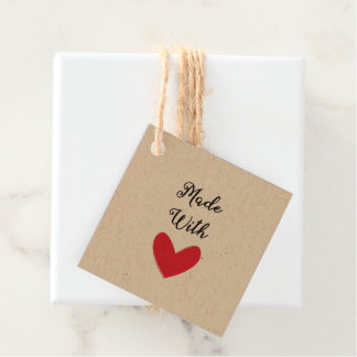 Made With Love Bride Co Bridal Rustic Shower Party Favour Tags