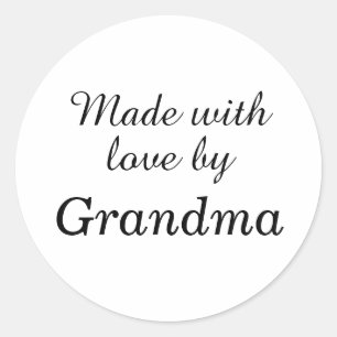 Made with Love by Grandma stickers