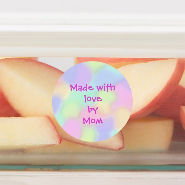 Made With Love By Mum Personalised Labels (Affixed)