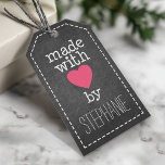 Made With Love By You - chalkboard<br><div class="desc">A whimsical,  personalised tag for all your handmade items.</div>