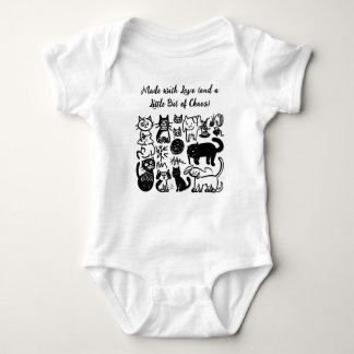 Made with Love & Chaos" Funny Baby T-Shirt - Cute Bodysuit