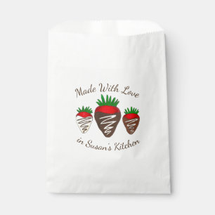 Made With Love Chocolate Dipped Strawberries Favour Bags