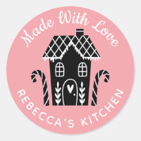 Made With Love Christmas Classic Round Sticker
