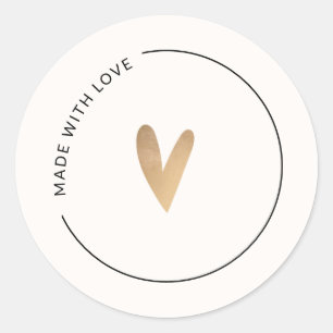 Made With Love   Classic Round Sticker