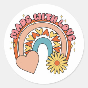 made with love classic round sticker
