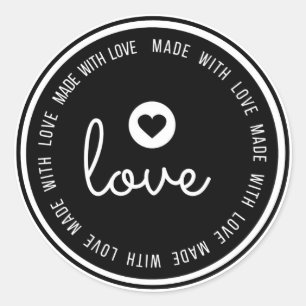 Made with Love Classic Round Sticker