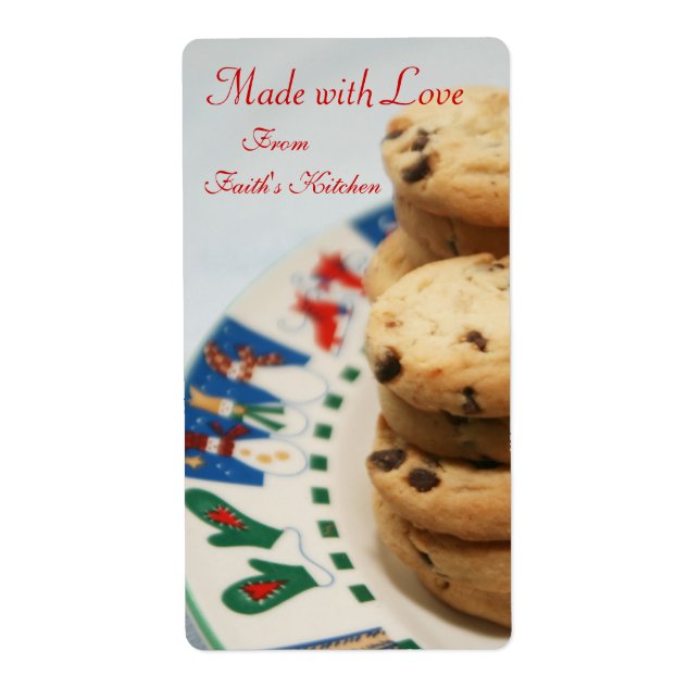 Made with Love Cookie Holiday Baking Kitchen Label (Front)