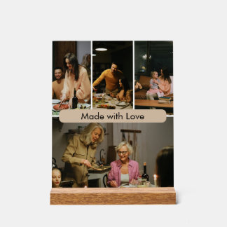Made with Love Custom Family Photo Acrylic Sign