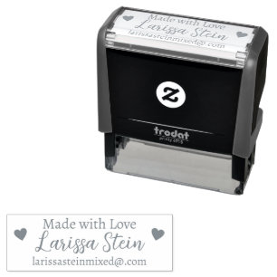 Made With Love Custom Signature  Self-inking Stamp