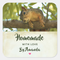 Made with Love Cute Curious Squirrel Nature Photo