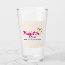 Made With Love Drinking Glass