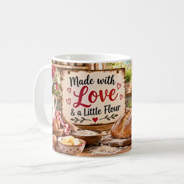 Made with Love & Flour Baking Mug (Front Left)