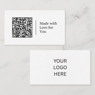 Made With Love for You   Customisable QR code Logo Business Card