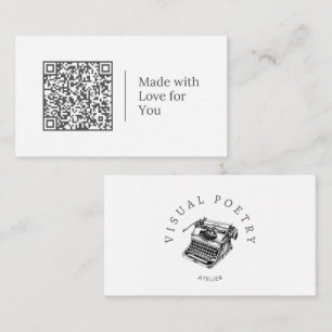 Made With Love for You   Customisable QR code Logo Business Card