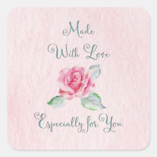 Made with Love for You Rose Sticker