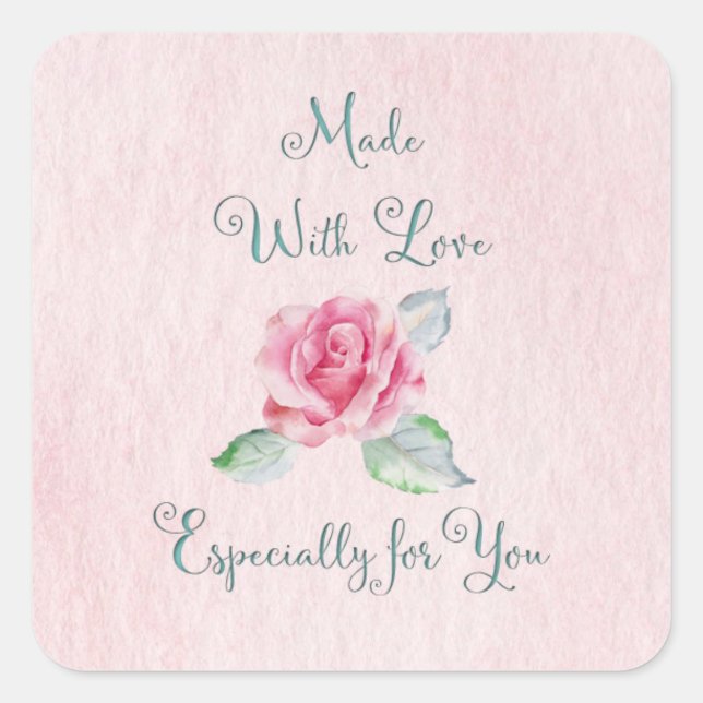Made with Love for You Rose Sticker (Front)