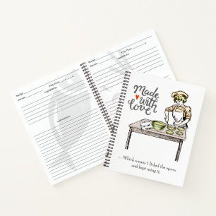 Made With Love Funny Recipe Notebook