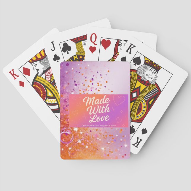 Made With Love Golf Glove Playing Cards (Back)