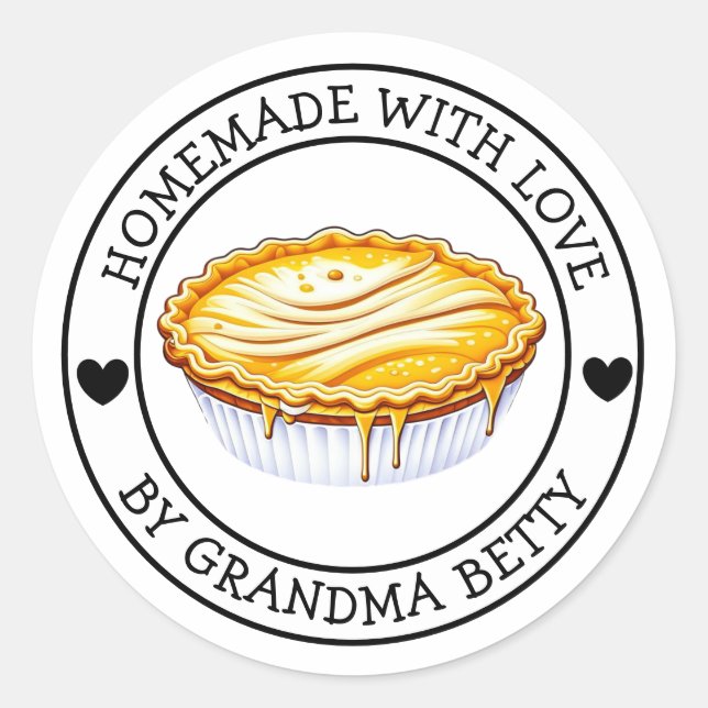 Made with Love, Handmade Pie Labels (Front)