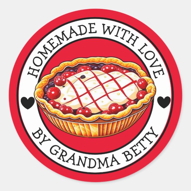 Made with Love, Handmade Pie Labels (Front)
