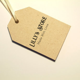 Made with Love Handmade Store Chic Typography  Rubber Stamp