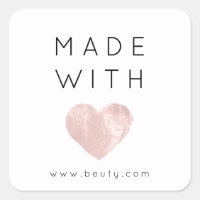 Made With Love Heart Pink Rose Web Name Simply Whi