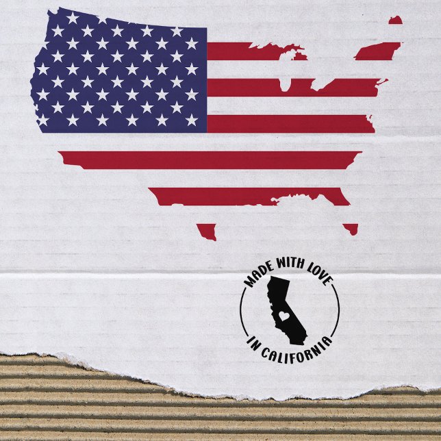 Made With Love in California Rubber Stamp (Creator Uploaded)