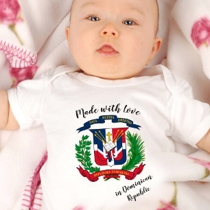 Made with Love in Dominican Republic / flag Baby Bodysuit