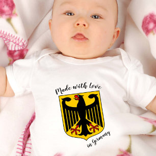 Made with Love in Germany / German flag Baby Bodysuit