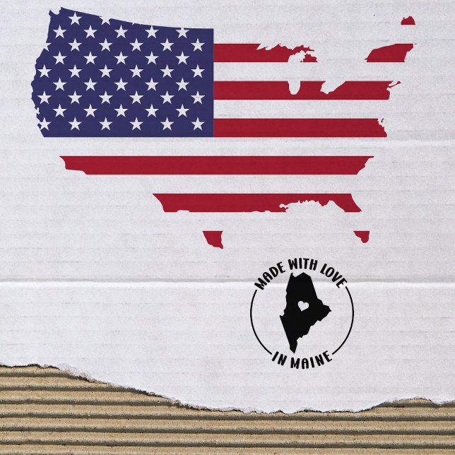 Made With Love in Maine, Small Business,   Rubber Stamp (Creator Uploaded)