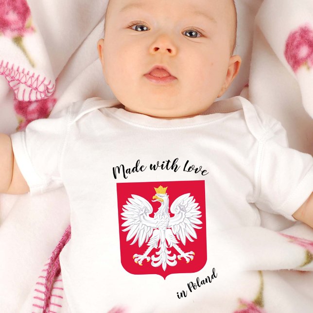 Made with Love in Poland / Polish flag Baby Bodysuit (Creator Uploaded)