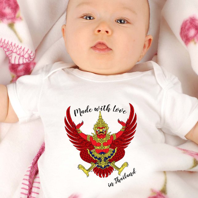 Made with Love in Thailand / Thai flag Baby Bodysuit (Creator Uploaded)