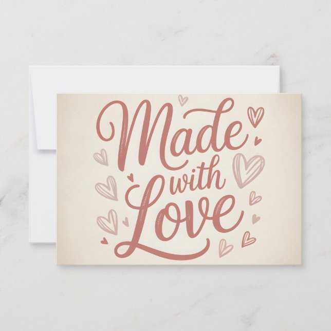 Made with Love Insert Thank You Card (Front)