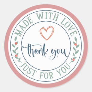 Made With Love Just For You Stickers