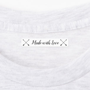 Made with Love kids Clothing Labels, arrows