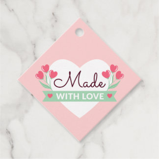 Made with Love Modern Pink Favour Tags 9