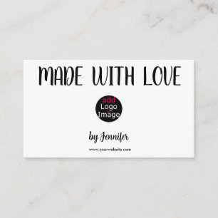 Made With Love Modern Professional Custom Logo Enclosure Card