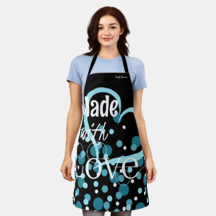 Made With Love Personalised Apron in Black