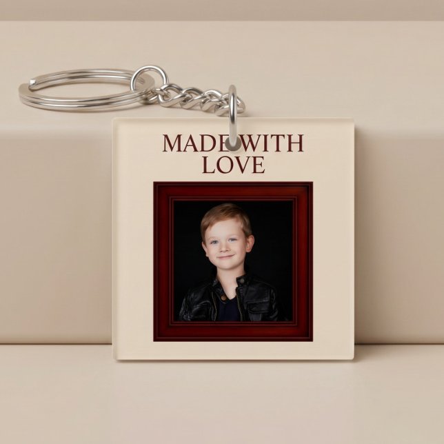MADE WITH LOVE Personalised Child Photo Key Ring (Creator Uploaded)