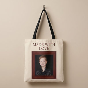 MADE WITH LOVE Personalised Child Photo Tote Bag