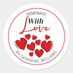 Made With Love Personalised Custom Sticker