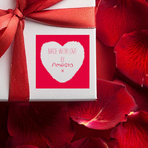 Made with Love Personalised Heart Self-inking Stamp