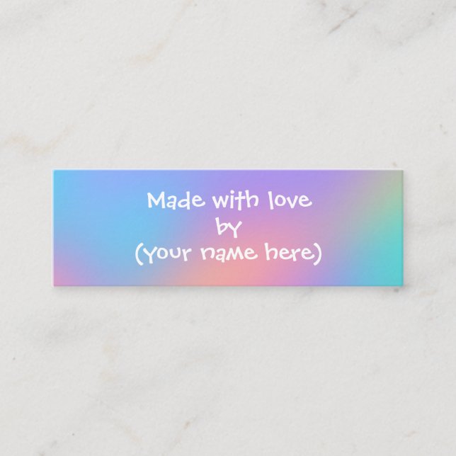 Made With Love Personalised Mini Business Card (Front)